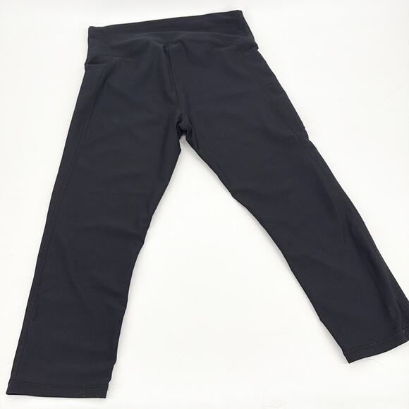 Under Armour Heatgear Women’s Black Cropped Compression Leggings Side Pocket M - Picture 2 of 11